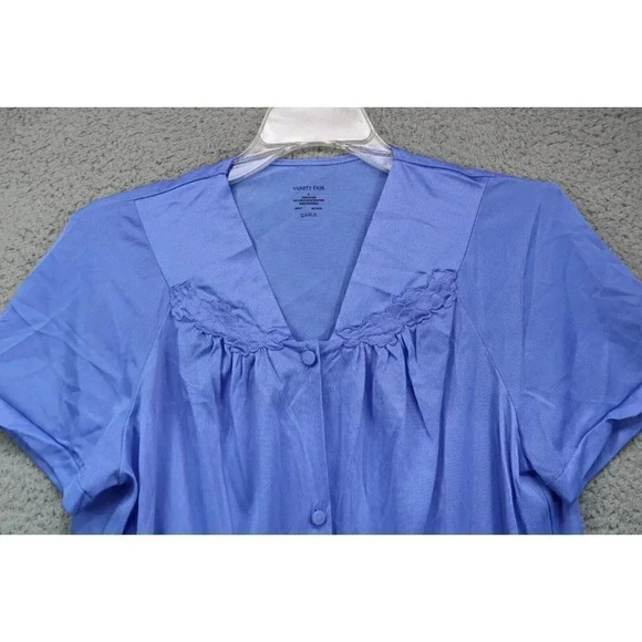 Vanity Fair Vintage Women's Blue Nylon Pajama Set-Size Small - Picture 3 of 9